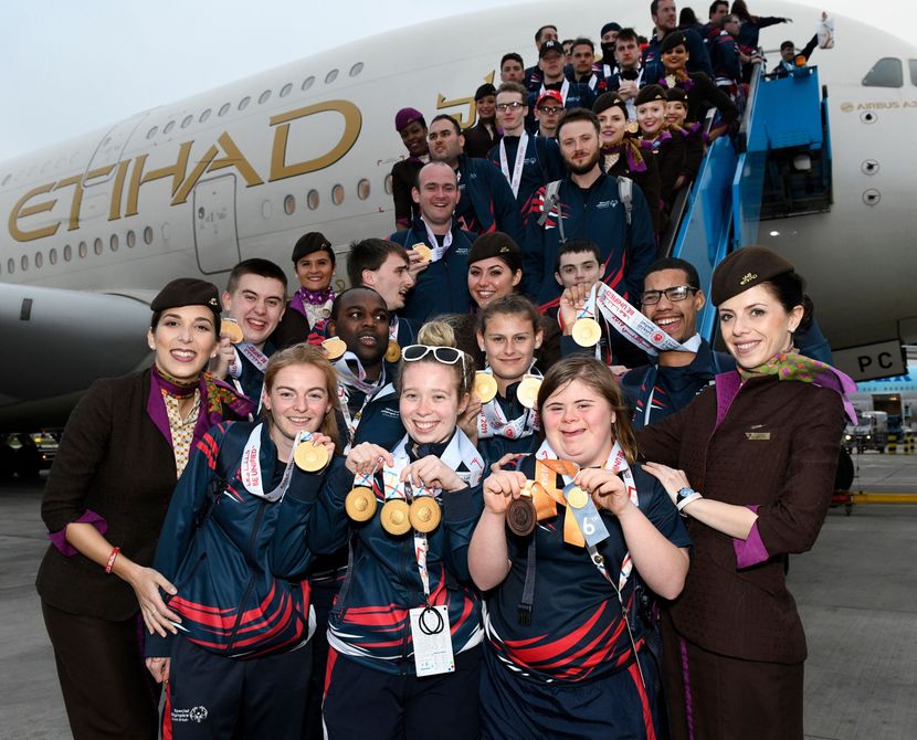 Photo 1 - Team GB return from the Special Olympics- close up (1)